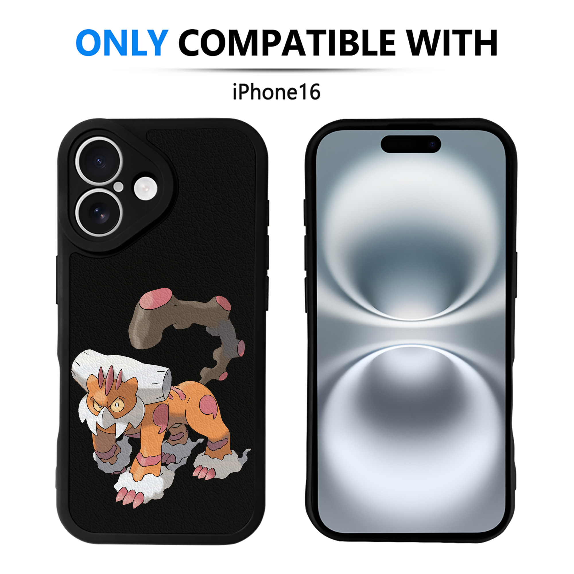 （画像用） ポケットモンスター Pokémon 【iPhone 16シリーズ対応】シリコンスマホケース（レザー調） 材質：シリコン